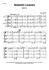 Autumn Leaves - Jazz Classic - Les feuilles mortes - Brass Trio Low Sheet Music by Joseph Kosma