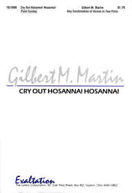 Cry Out Hosanna! Hosanna! Sheet Music by Gilbert M. Martin