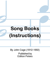 Song Books (Instructions) Sheet Music by John Cage