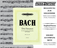 Viola da Gamba Sonatas (3) Sheet Music by Johann Sebastian Bach