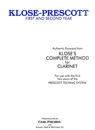 Authentic Excerpts From Klose's Complete Method For Clarinet Sheet Music by Hyacinthe Klose