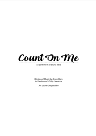 Count On Me for String Quartet Sheet Music by Bruno Mars