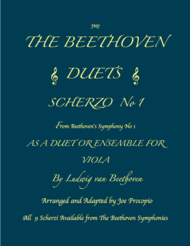 THE BEETHOVEN DUETS FOR VIOLA SCHERZO NO 1 Sheet Music by Ludwig van Beethoven