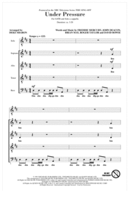 Under Pressure (from NBC's The Sing-Off) Sheet Music by Queen