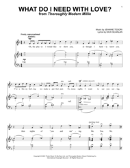What Do I Need With Love Sheet Music by Dick Scanlan