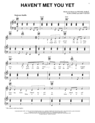 Haven't Met You Yet Sheet Music by Michael Buble