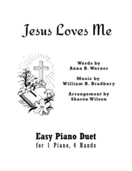 Jesus Loves Me (Easy Piano Duet; 1 Piano