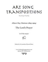 The Lord's Prayer (E-flat major) Sheet Music by Albert Hay Malotte