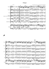 Allegro by Fiocco for String Orchestra Sheet Music by Joseph-Hector Fiocco