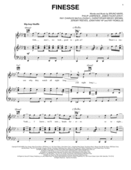 Finesse Sheet Music by Bruno Mars
