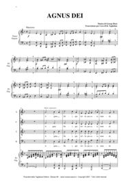 AGNUS DEI - G. Bizet - Arr. for SATB Choir and Organ/Piano Sheet Music by Georges Bizet