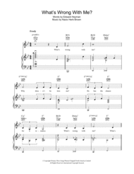 What's Wrong With Me? Sheet Music by Edward Heyman
