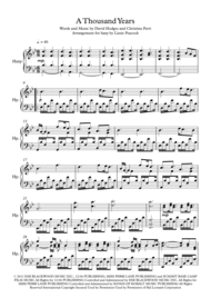 A Thousand Years - Harp Solo Sheet Music by Christina Perri