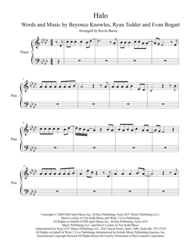 Halo - Piano Sheet Music by Beyonce