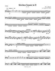 Mozart Church Sonata in D Sheet Music by Wolfgang Amadeus Mozart