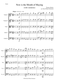 Now is the Month of Maying with variations for string quintet (2 violins