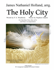 The Holy City for Solo Bass Voice and Piano (Key of G) Sheet Music by Stephen Adams / Michael Maybrick