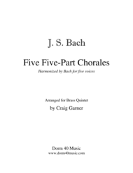 Five Five-Part Chorales Sheet Music by Johann Sebastian Bach