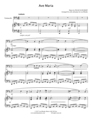 Ave Maria - Franz Schubert; for Cello and Piano Sheet Music by Franz Schubert