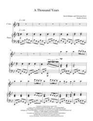 A Thousand Years (treble C instrument solo) Sheet Music by Christina Perri