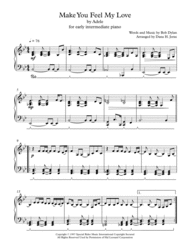Make You Feel My Love for early intermediate piano Sheet Music by Adele