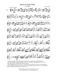 Suite for Solo Flute 4. Fast Reel Sheet Music by Susan Conant