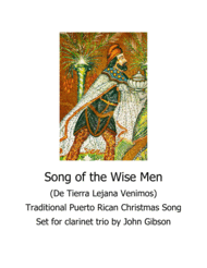 Song of the Wise Men - clarinet trio Sheet Music by Traditional