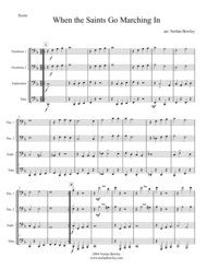 When The Saints Go Marching In - Low Brass Quartet Sheet Music by Traditional