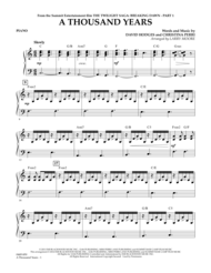 A Thousand Years - Piano Sheet Music by David Hodges