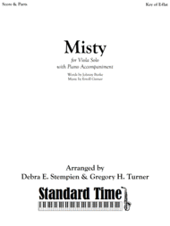 Misty for Viola Solo with Piano Accompaniment (Erroll Garner) C Clef