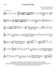 Count On Me - String Quartet Sheet Music by Bruno Mars