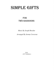 Simple Gifts for Two Bassoons Sheet Music by Joseph Bracket