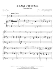 IT IS WELL WITH MY SOUL (Clarinet Piano w/Clar Prt) Sheet Music by Philip P. Bliss