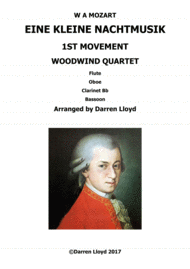 Eine Kleine Nachtmusik for Woodwind Quartet Sheet Music by Wolfgang Amadeus Mozart