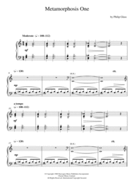 Metamorphosis One Sheet Music by Philip Glass