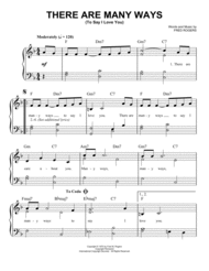 There Are Many Ways (To Say I Love You) Sheet Music by Mister Rogers