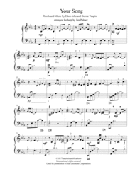 Your Song for harp Sheet Music by Elton John