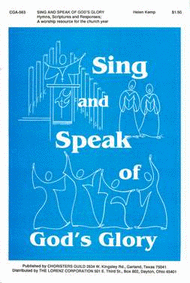 Sing and Speak of God's Glory Sheet Music by Helen Kemp