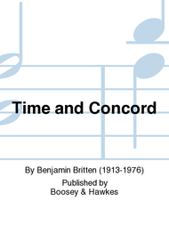 Time and Concord Sheet Music by Benjamin Britten