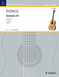 Sonata III Sheet Music by Manuel Maria Ponce