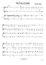 The Feast of Lights - A Channukah song for female choir and piano Sheet Music by David Warin Solomons