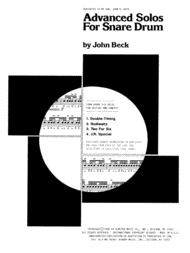 Advanced Solos For Snare Drum Sheet Music by John H. Beck
