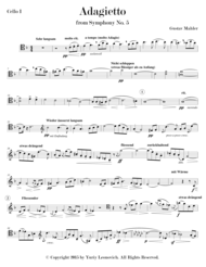 Adagietto from Symphony No.5 (Arranged for 4 Cellos and Harp) Sheet Music by Gustav Mahler