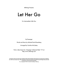 Let Her Go - Cello Duet Sheet Music by Passenger