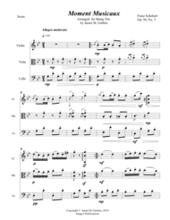 Schubert: Moment Musicaux for String Trio Sheet Music by Franz Schubert