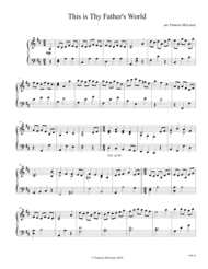 This is My Father's World Sheet Music by Traditional English melody; adapted by Franklin L. Sheppard