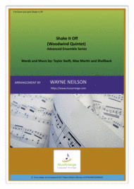 Shake It Off for Woodwind Quintet Sheet Music by Taylor Swift
