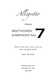 Allegretto from Beethoven Symphony No. 7 for String Ensemble (Parts) Sheet Music by Ludwig van Beethoven