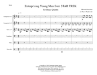 Star Trek Theme (Enterprising Young Men) - Brass Quintet Sheet Music by Michael Giacchino