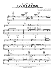 (Everything I Do) I Do It For You Sheet Music by Bryan Adams